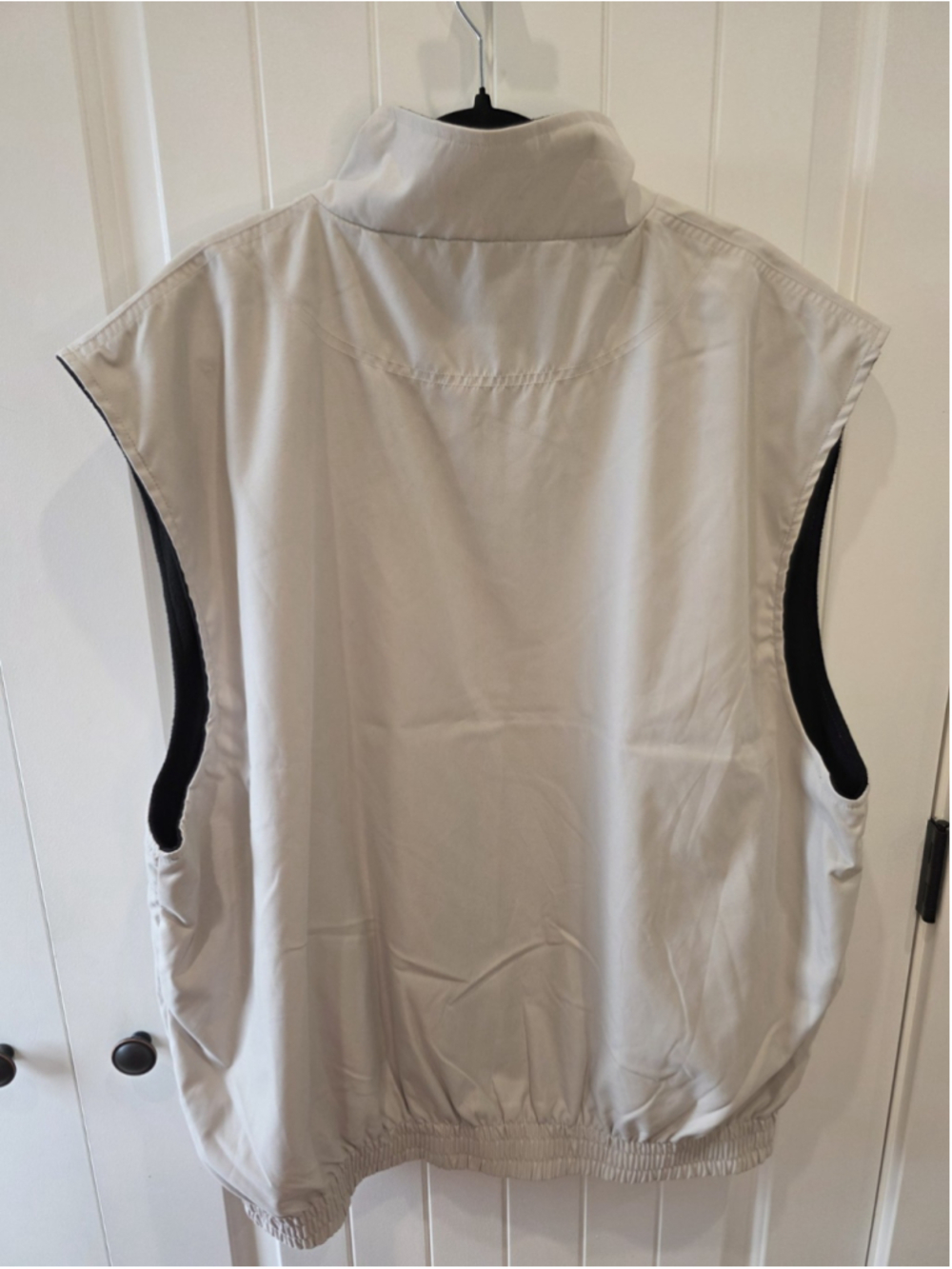 Golf Club SDI TEC Vest Mens XXL Cream Black Full Zip Fleece Lined Zip Pockets - Picture 3 of 10